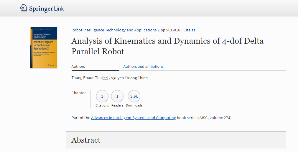 Analysis of Kinematics and Dynamics of 4-dof Delta Parallel Robot